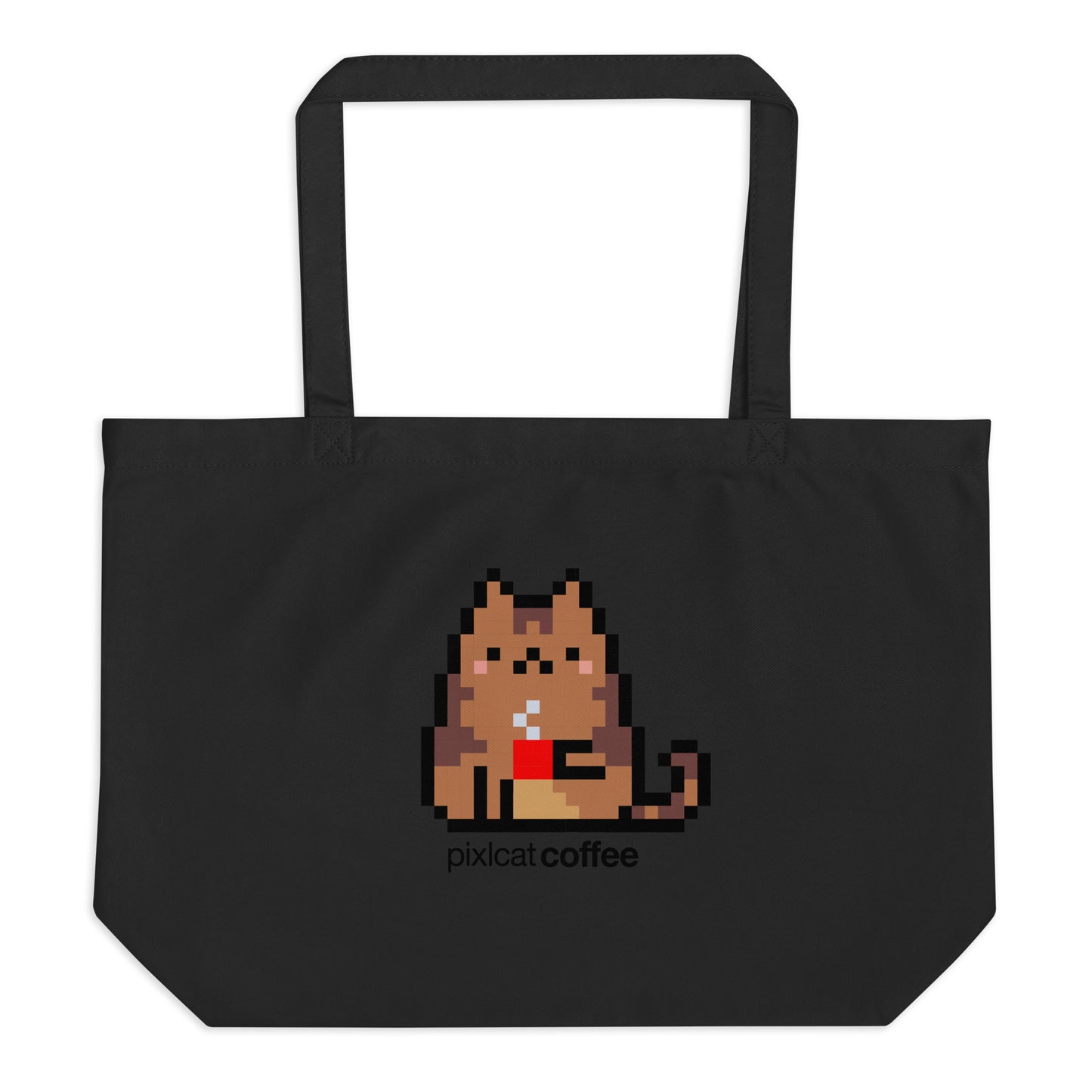 Large organic PIXLCAT tote bag