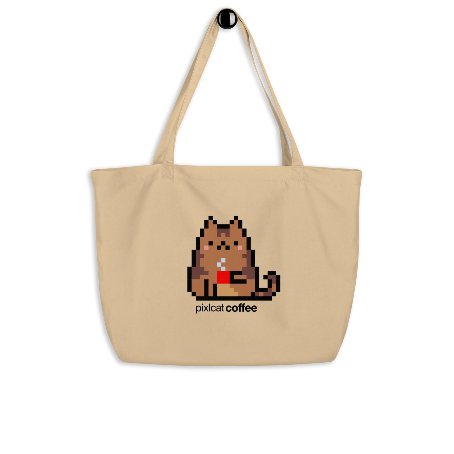 Large organic PIXLCAT tote bag